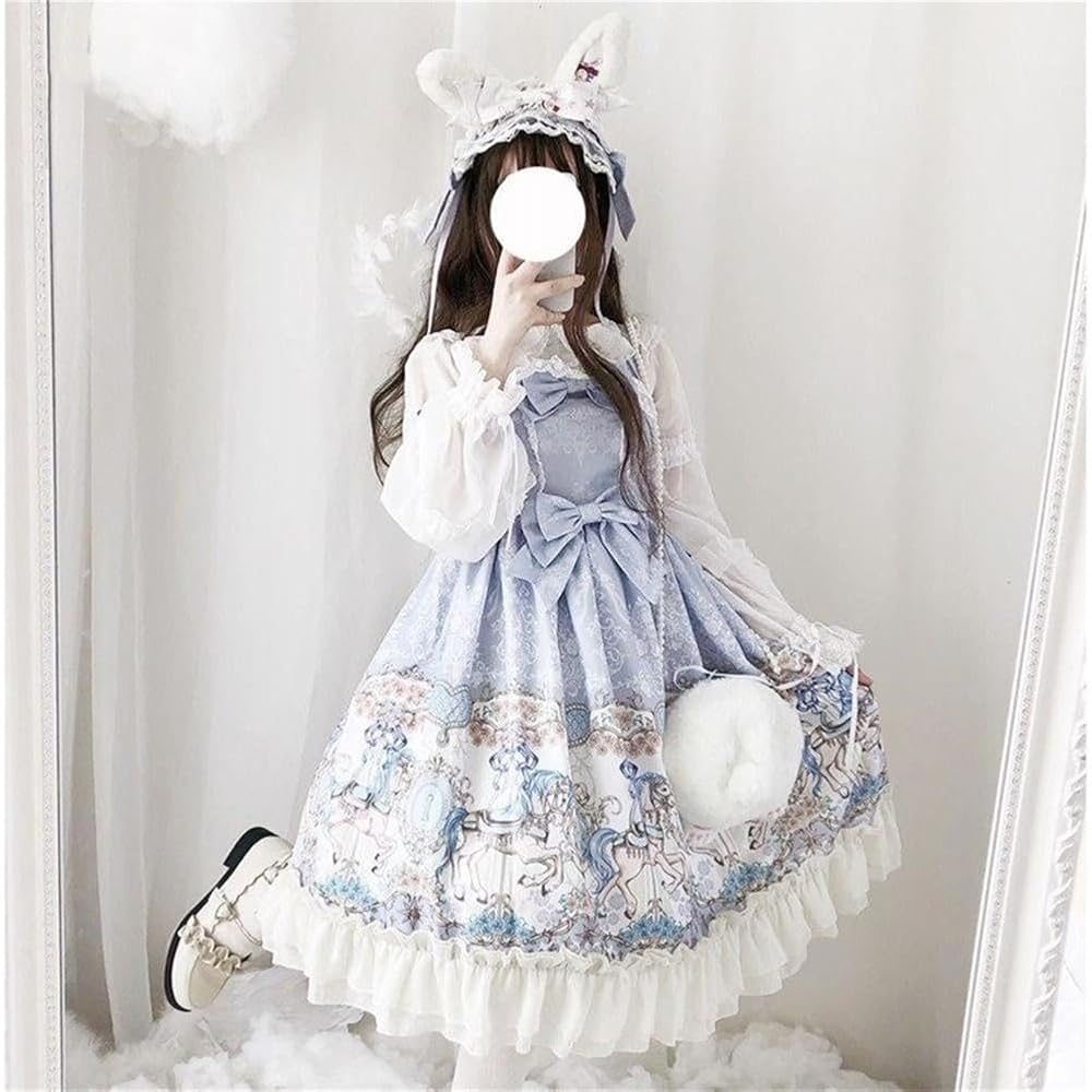 ゴシックロリータ レース袖 コルセット ジャンパースカート　L71# ゴシックロリータ レース袖 コルセット ジャンパースカート L71#